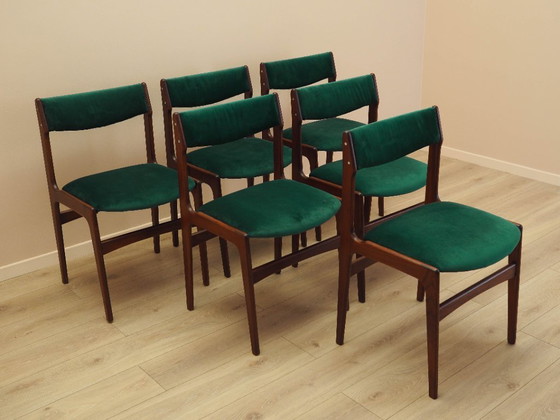 Image 1 of Set of six teak chairs, Danish design, 1970s, production: Denmark
