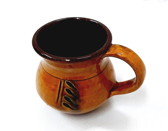 Image 1 of Vintage geglazuurde keramische kan, kan