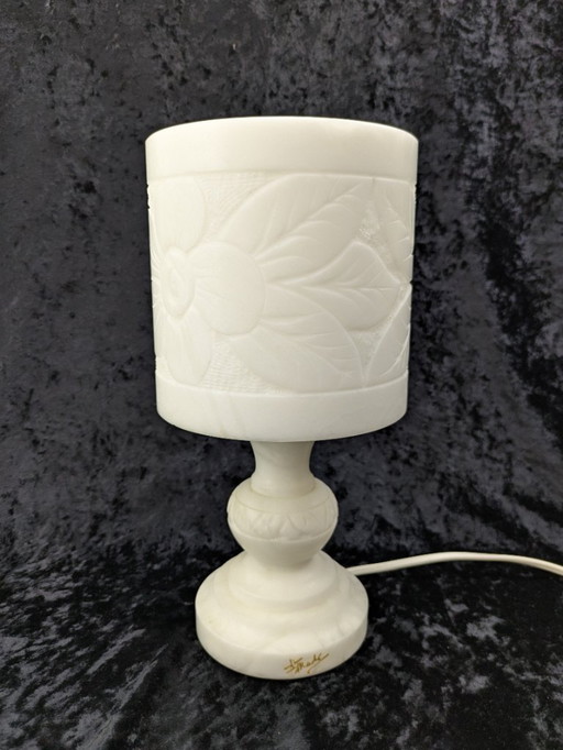 Alabaster lamp, 27 cm high