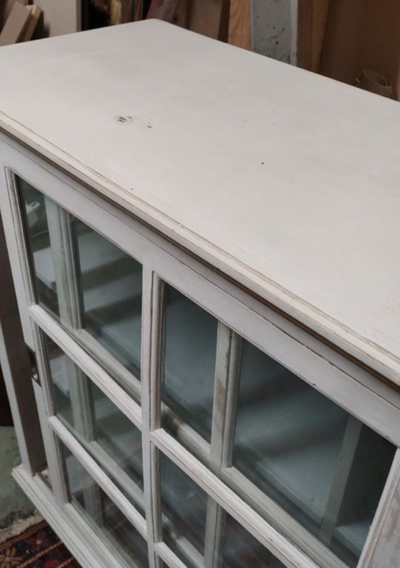 Image 1 of Antique low display cabinet in solid wood