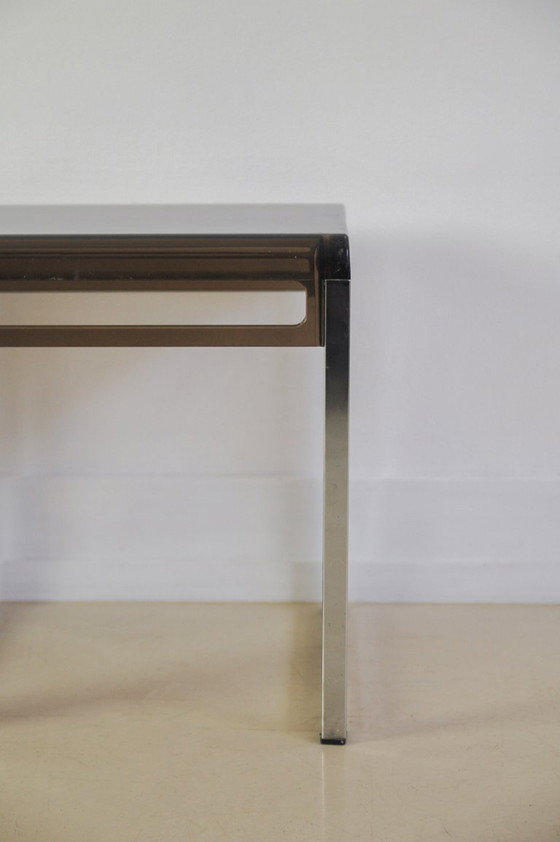 Image 1 of Conjunto de mesas auxiliares de plexiglás y cromo de Marc Berthier