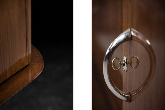 Image 1 of Vintage Rare Large French Art Deco Walnut Buffet, 1920s