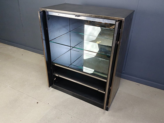 Image 1 of Barschrank aus Messing von belgochrom, 1980er Jahre