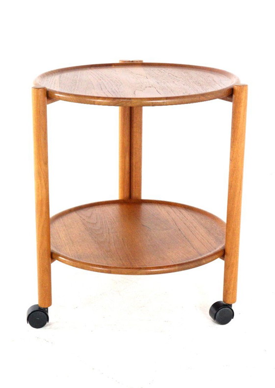 Jens Quistgaard voor Dansk Design trolley vintage met dienbladen – Serveerwagens, Wood (photo 5 of 15)