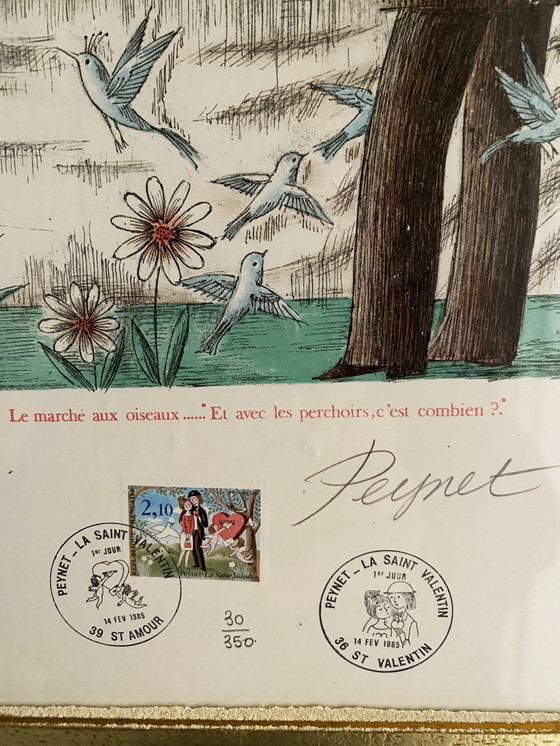 Image 1 of Peynet "Le Marché aux Oiseaux” (The Bird Market) 1985