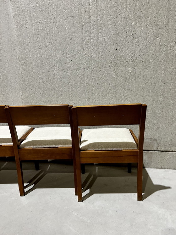 Mid Century Modern – Vintage, Esszimmerstühle, Textile, Wood (photo 8 of 8)