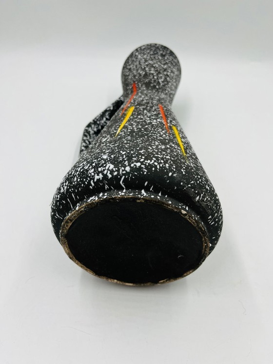 Image 1 of Vintage Hubert Bequet speckled ceramic pitcher, Belgium