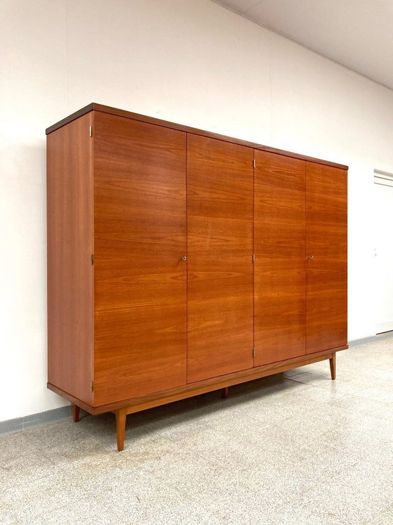Image 1 of Mid-century vintage teak kleerkast/wandkast 1960's
