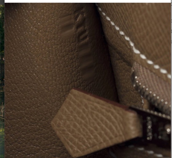 Image 1 of Borsa HERMES Kelly 25 in pelle étoupe - 103212