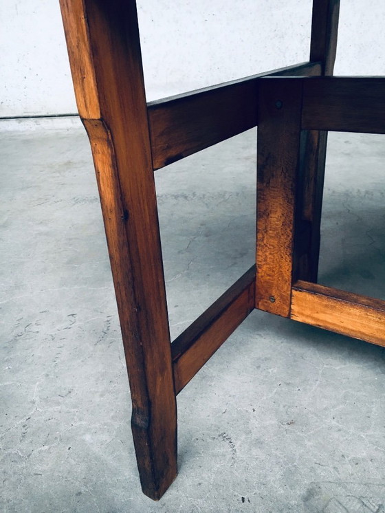 Image 1 of Table de jardin ou de cuisine en bois patiné, design années 1970