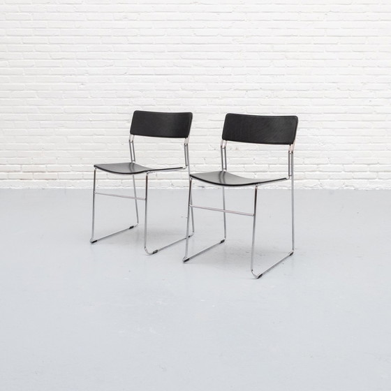 Image 1 of Minimalistische Sultana Stühle Arrben Italien Satz von 2