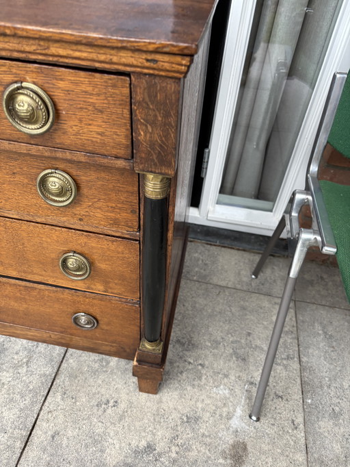 Cassettiera antica in stile Impero Cassettiera antica