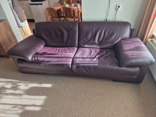 Prachtige Leren 3-zits Natuzzi Bank