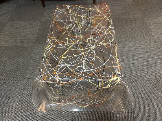 Image 1 of Taschentuchtisch mit Graffiti, 1980