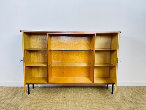 Image 1 of Vintage High Sideboard in Teak and Elm, 1960