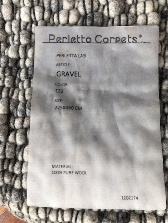 Image 1 of Tappeto in lana Perletta Gravel 450x225 - come nuovo!
