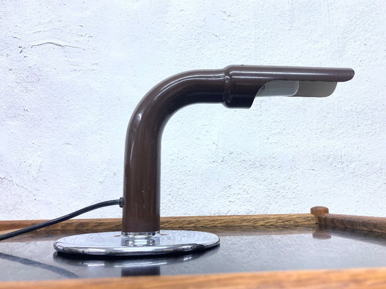 Image 1 of Ingo Maurer Gulp table lamp in brown, 1970s design, size M