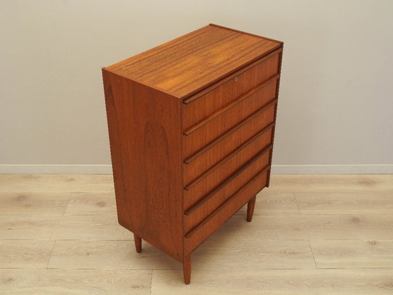 Image 1 of Teakholzkommode, dänisches Design, 1970er Jahre, hergestellt in Dänemark