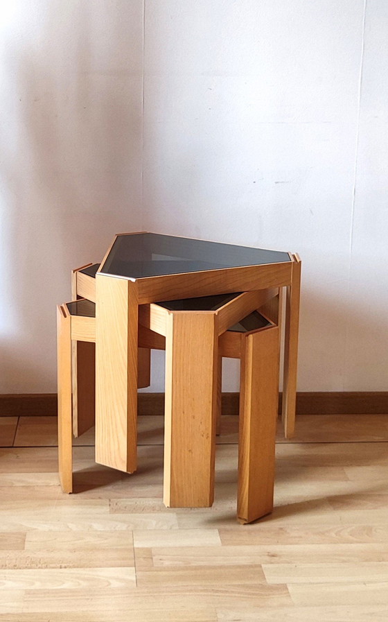 Image 1 of Juego de 3 mesas auxiliares apilables Porada Arredi, década de 1970