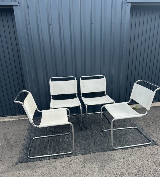 Mart Stam S 33 Chairs – Dining chairs, Chrome, Leather (photo 10 of 24)