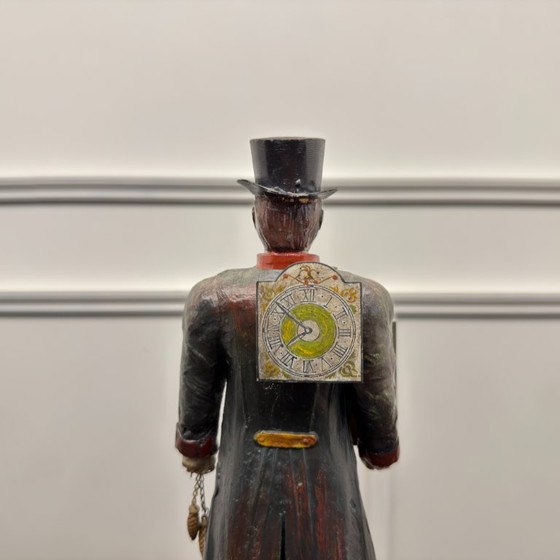 Statua orologio antica della Foresta Nera – Metallo, Legno (photo 4 of 8)