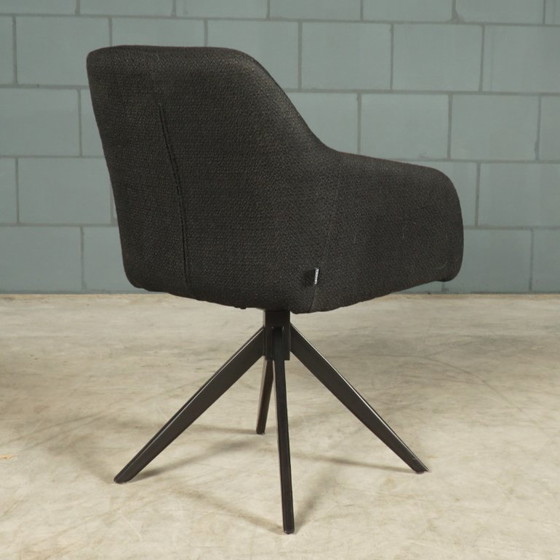 Image 1 of Set di 8 sedie girevoli / sedie da pranzo - Kick Ravi - Nero