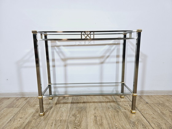 Hollywood Regency Konsolentisch – Metal, Chrome (photo 13 of 15)