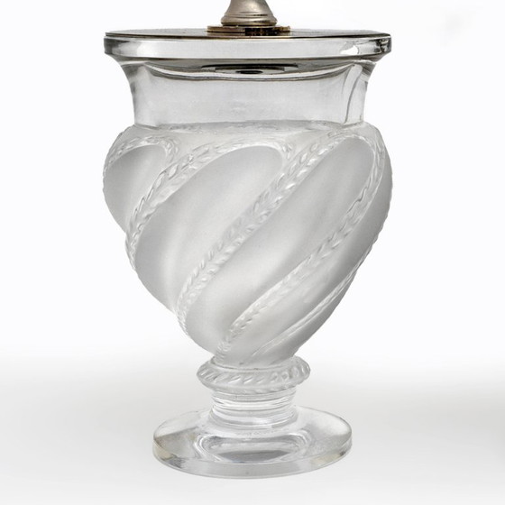 Image 1 of Pair of lamps - "Ermenonville" signed Lalique - Crystal, vintage 1960s