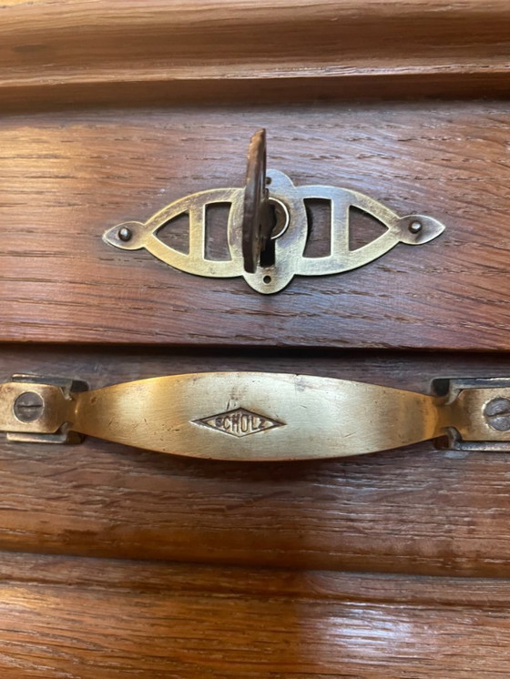 Image 1 of Roller shutter cabinet Archive cabinet Music cabinet Art Deco Scholz French