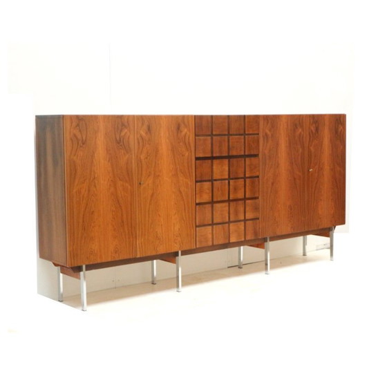 Image 1 of Uniek vintage design dressoir van palissander met bargedeelte uit de jaren ’60