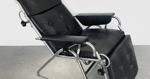 Zeldzame Thonet "Siesta Medizinal" Design Ligstoel – Hans Luckhardt (Bauhaus) – In Topstaat! – verstelbare relaxstoel, Chrome