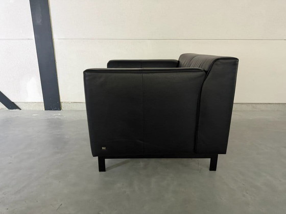 Rolf Benz Linea Poltrona - Pelle Nera – Poltrone, polished steel, Leather (photo 3 of 10)