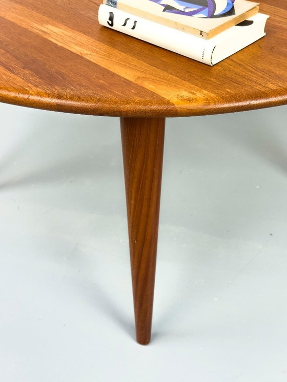 Image 1 of Circular Teak Coffee Table from Mikael Laursen, 1960s