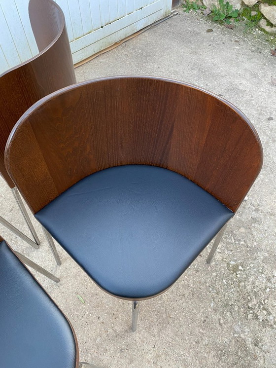 Image 1 of Mesa de teca Sam y cuatro sillas, modelo Fusion, de Sandra Kragnert para IKEA, Suecia, años 90