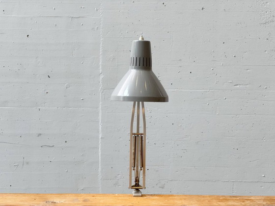 Image 1 of Vintage Ledu klemlamp in grijs, Zweden, jaren 70.