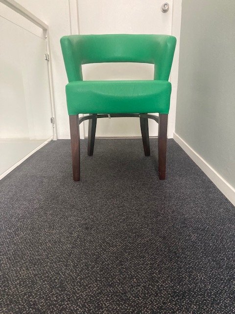 8 Green Skai Chairs