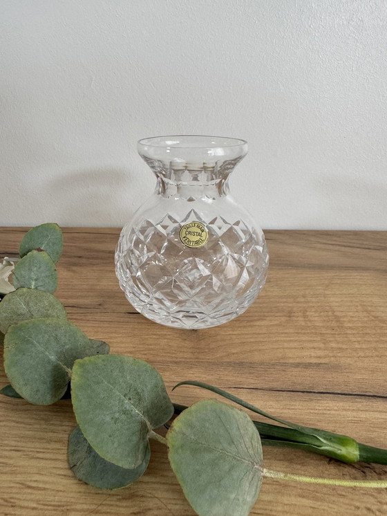 Image 1 of Cut Crystal Ball Vase