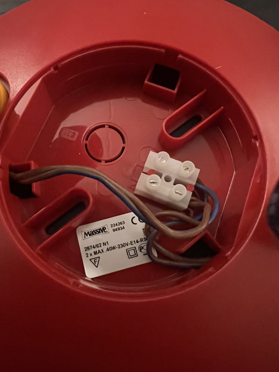 Image 1 of Vintage Massive Memphis - stijl plafondspot – 2 richtbare spots – jaren ’80 – model 2874/62 N1 – als nieuw