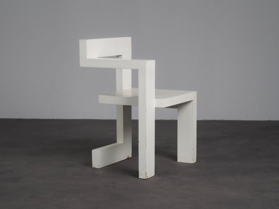 Chaise asymétrique moderniste en bois, Pays-Bas, années 1970 – Chaises de salle à manger, Wood (photo 6 of 9)