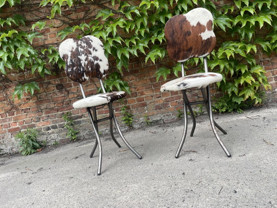 Kare Design Klappstühle (2x), Kuhfell – Leather, Metal (photo 11 of 11)