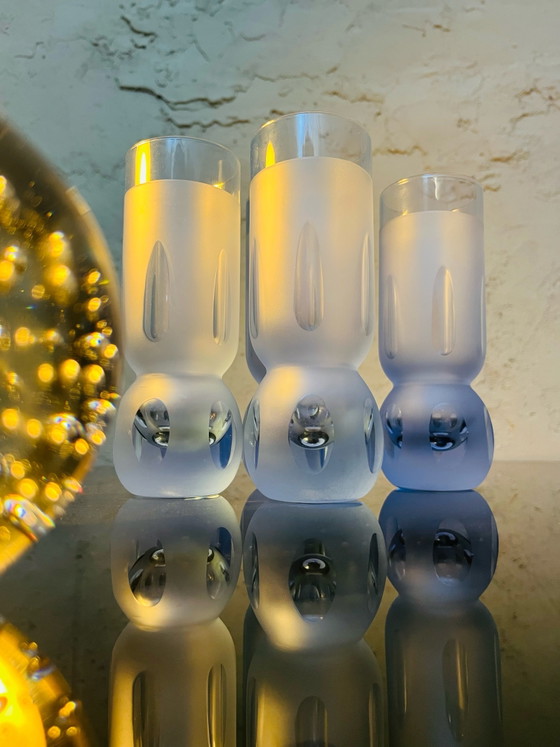 ¡Raro! 6 vasos de tubo Space-Age “Sergio Asti” de los 70 – Loza, Vidrio (photo 6 of 13)