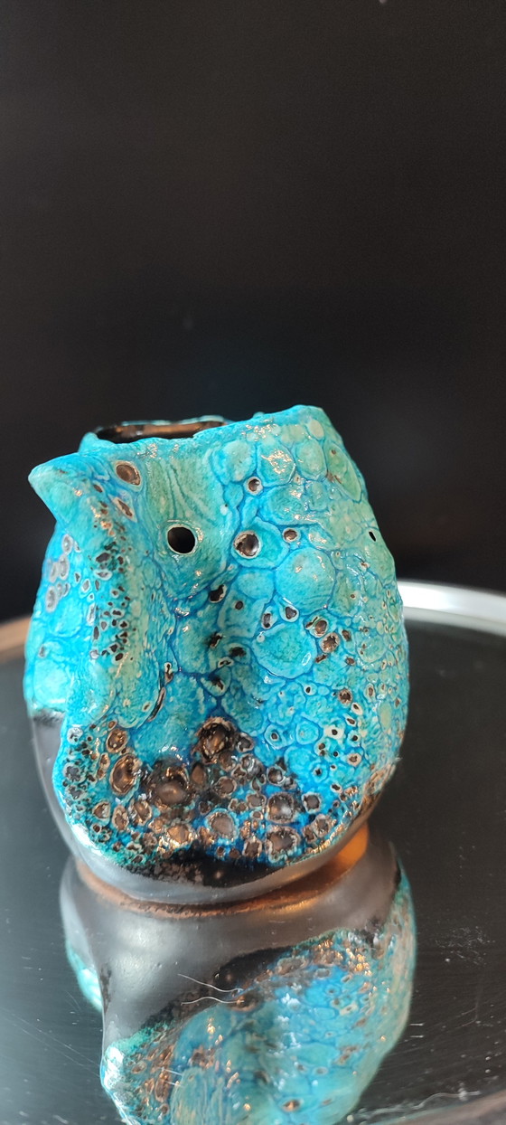 Image 1 of Small ceramic milk jug by Cyclope Emaux des Glaciers