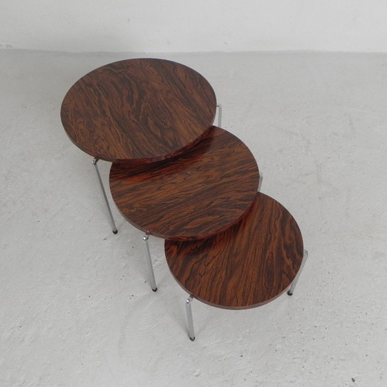 Image 1 of Set of 3 side tables, nesting tables Vaza Roden, 1960s