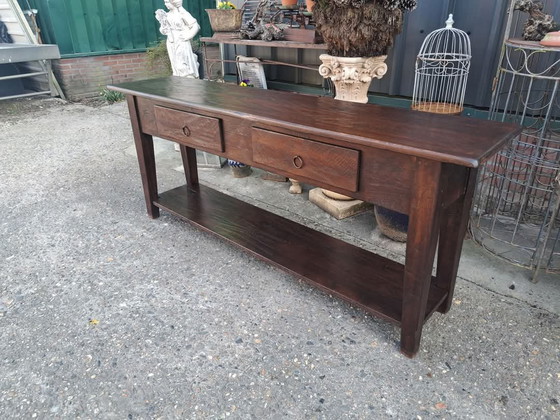 Image 1 of Großer robuster Beistelltisch, Flurtisch, Wandkonsole mit den Maßen 180x40cm und 74cm Höhe