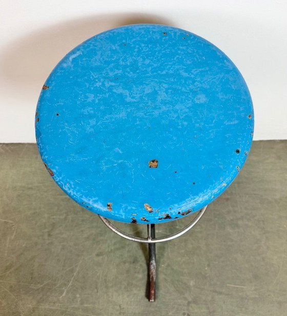 Image 1 of Grey Industrial Workshop Stool, 1960s