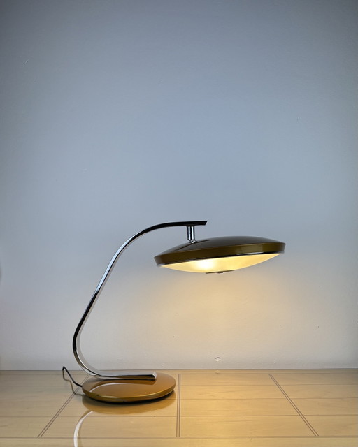 Brutalist Fase 520C Table Lamp by Luis Pérez de la Oliva 1960s-1970s, Spain, Mid-Century, Space Age, Industrial Design