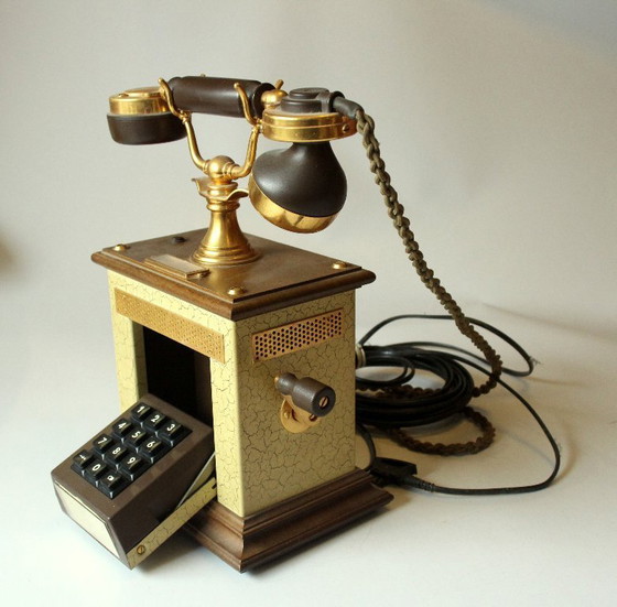 Image 1 of 80s/90s push-button telephone (replica) - Vintage
