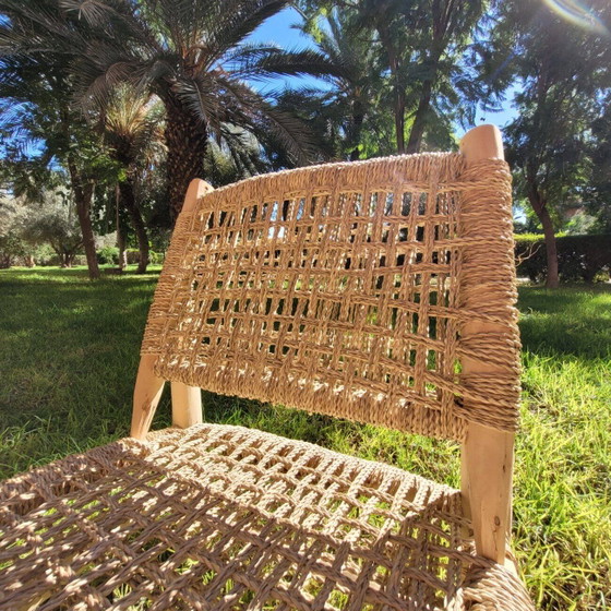 Fauteuil en corde et bois d'eucalyptus (photo 3 of 5)