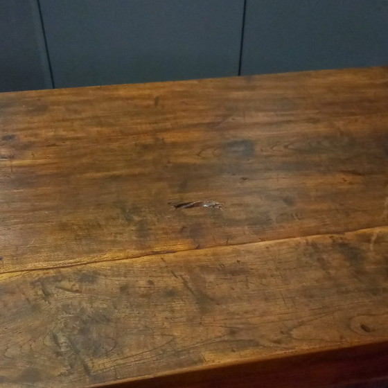 Dining table, Side table Antique French farmhouse table made of fruitwood (photo 9 of 16)