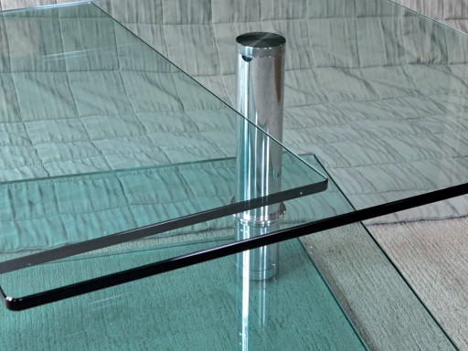 Glazen Salontafel - K500 - Matthias Fischer Voor Ronald Schmitt – Glass, Metal (photo 2 of 5)